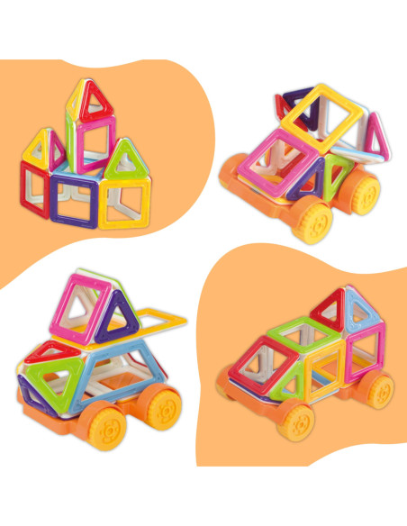 WOOPIE Klocki Magnetyczne Pojazd Mini Budowle 22el.