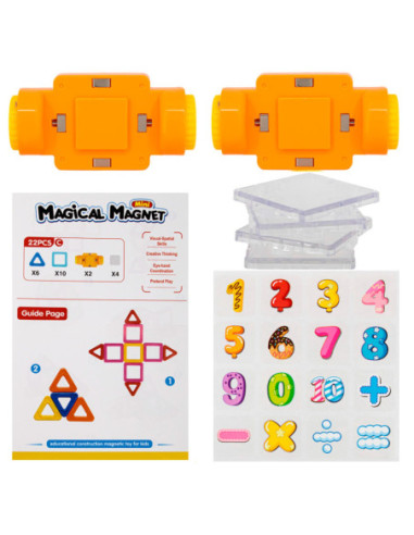 WOOPIE Klocki Magnetyczne Pojazd Mini Budowle 22el.