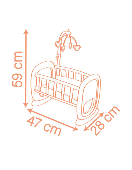 SMOBY Baby Nurse Kołyska z karuzelką