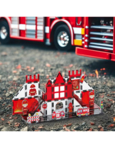 WOOPIE Klocki Magnetyczne 3D Zestaw Straż Pożarna 48el. 2