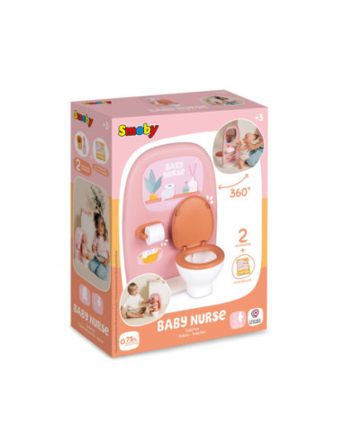 SMOBY Baby Nurse - Dwustronna toaleta Dla lalki 42 cm