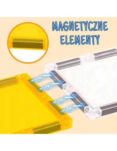 WOOPIE Klocki Magnetyczne Plac Budowy 47 el.