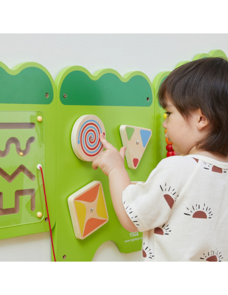 VIGA ablica Sensoryczna Manipulacyjna Krokodyl Certyfikat FSC Montessori