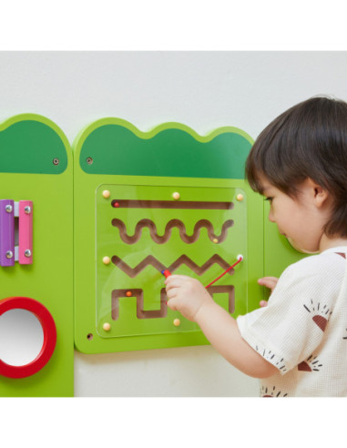 VIGA ablica Sensoryczna Manipulacyjna Krokodyl Certyfikat FSC Montessori