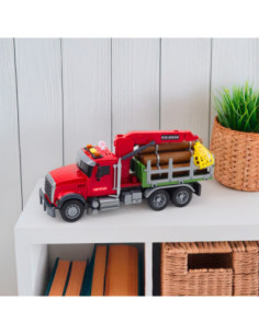 WOOPIE Ciężarówka z Ruchomym Dźwigiem do Drewna Dźwięk Światła 1:14 2