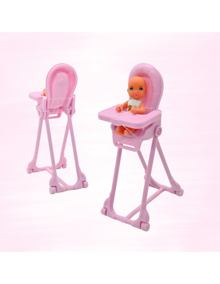 WOOPIE Lalka Mama Bobas Krzesełko do Karmienia Zestaw Akcesoria