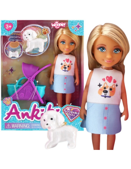 WOOPIE Laleczka z Wózkiem i Pieskiem