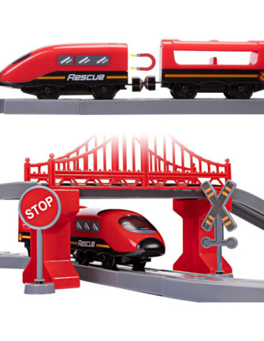 WOOPIE Zestaw Kolejka Elektryczna Pendolino Straż Pożarna 66el.