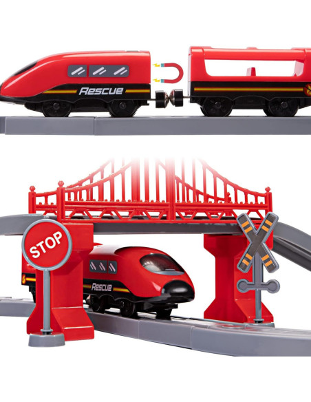 WOOPIE Zestaw Kolejka Elektryczna Pendolino Straż Pożarna 66el.