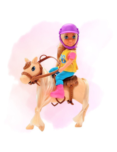 WOOPIE Zestaw Laleczka Jeździec z Koniem