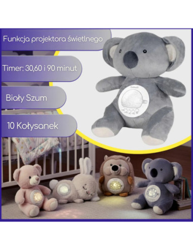 WOOPIE BABY Przytulanka Miś Polarny z Projektorem Uspokajacz 15 Melodii
