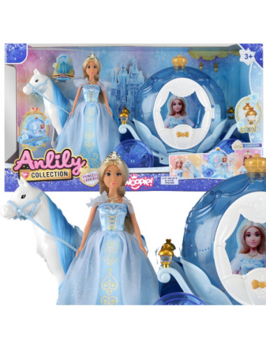 WOOPIE Lalka Lodowa Księżniczka Lily i Magiczny Powóz Karoca Akcesoria