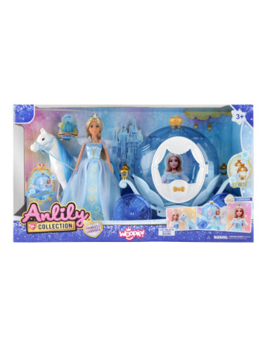 WOOPIE Lalka Lodowa Księżniczka Lily i Magiczny Powóz Karoca Akcesoria