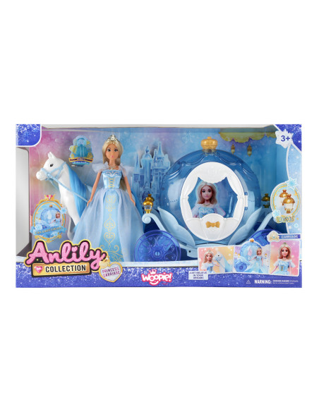 WOOPIE Lalka Lodowa Księżniczka Lily i Magiczny Powóz Karoca Akcesoria