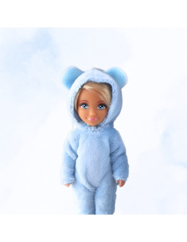 WOOPIE Lalki Kombinezony Niebieskie Misie Zestaw 2szt.