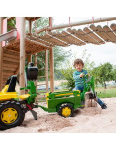 Rolly Toys John Deere Przyczepka rollyTrailer FarmOtwierane Burty 2