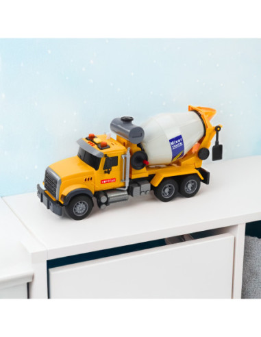 WOOPIE Ciężarówka Betoniarka Obrotowy Bęben Światła Dźwięki Żółta