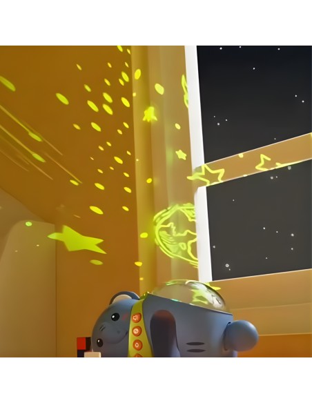 Elephant projector with melodies and a night light, sleep aid for children, Woopie