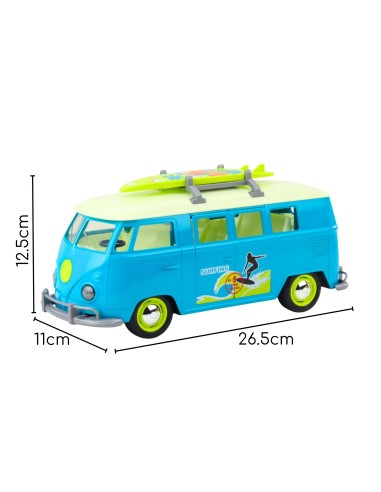 Klassischer Surfbus Van Rot 1:14 TOY STAR – Licht und Sound