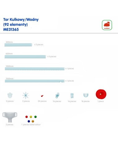 MATSERKIDZ 92-piece Waterway Construction Kit for Children