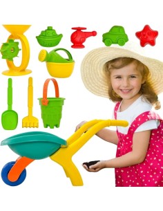 WOOPIE Garden Wheelbarrow Sand Set 10 pieces - outdoor fun