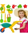 WOOPIE Garden Wheelbarrow Sand Set 10 pieces - outdoor fun