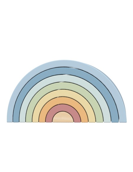 Drewniana Tęcza Pastelowa -Tooky Toy - Edukacyjna Zabawka Montessori!