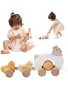 VIGA PolarB Wooden Pulling Hen with Chicks