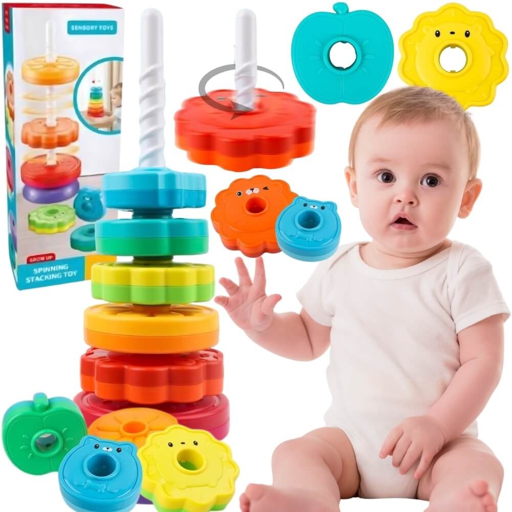 Edukacyjna piramidka zakręcona wieża zwierzątka - 14 z 25