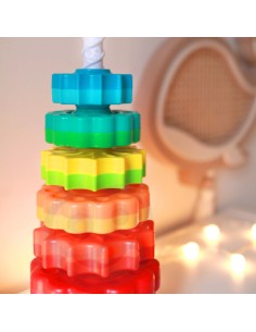 WOOPO BABY Educational Pyramid Twisted Tower for Children 2
