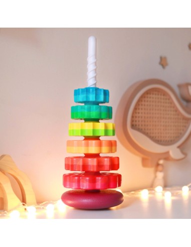 WOOPO BABY Educational Pyramid Twisted Tower for Children