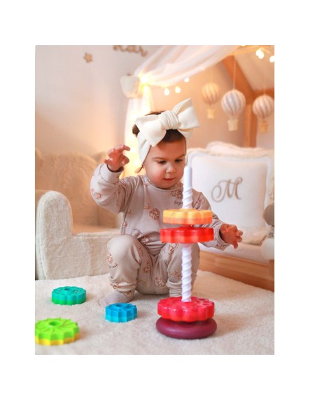 WOOPIE BABY Edukacinė besisukanti piramidė vaikams