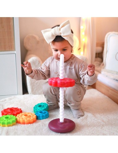 WOOPIE BABY Edukacinė besisukanti piramidė vaikams