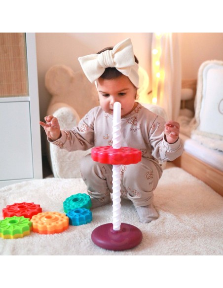 WOOPIE BABY Edukacinė besisukanti piramidė vaikams