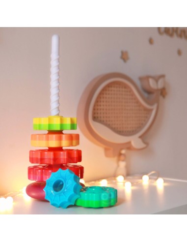 WOOPIE BABY Edukacinė besisukanti piramidė vaikams