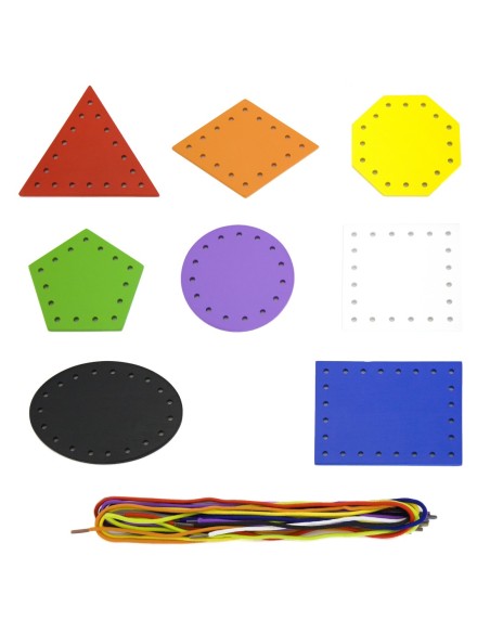 VIGA Drewniane Tablice sensoryczne ze sznurowadłami