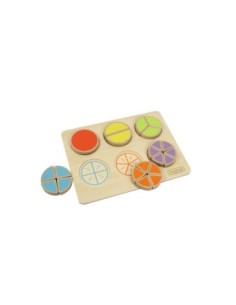 MASTERKIDZ Drewniana Układanka Matematyczna Ułamki 2