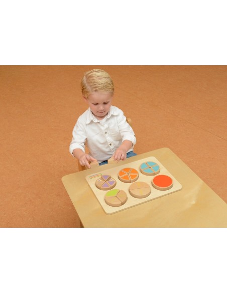 MASTERKIDZ Drewniana Układanka Matematyczna Ułamki