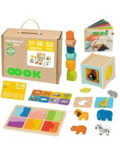 WOOPIE GREEN Box Pudełko XXL Montessori Edukacyjne 7w1 Sensoryczne 31-36 Mies.