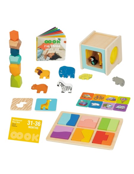 WOOPIE GREEN Box Pudełko XXL Montessori Edukacyjne 7w1 Sensoryczne 31-36 Mies.