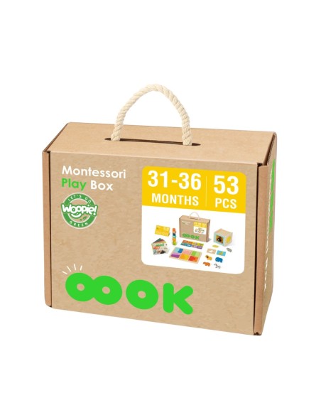 WOOPIE GREEN Box Pudełko XXL Montessori Edukacyjne 7w1 Sensoryczne 31-36 Mies.