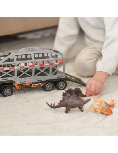 WOOPIE Ciężarówka Transporter Dinozaurów Auto z Dźwiękiem i Światłem
