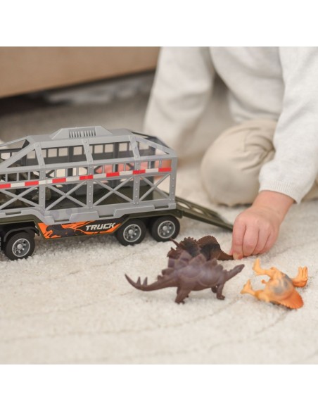 WOOPIE Ciężarówka Transporter Dinozaurów Auto z Dźwiękiem i Światłem