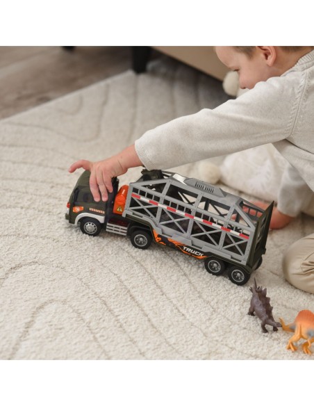 WOOPIE Ciężarówka Transporter Dinozaurów Auto z Dźwiękiem i Światłem