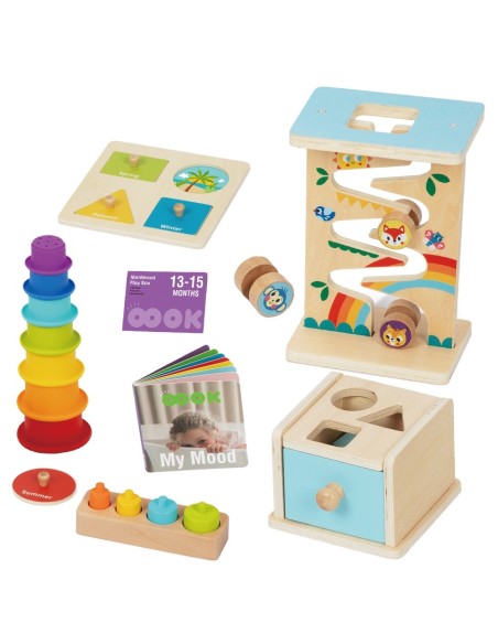 WOOPIE GREEN Pudełko Box 6w1 13-15m Montessori Edukacyjne Sensoryczne