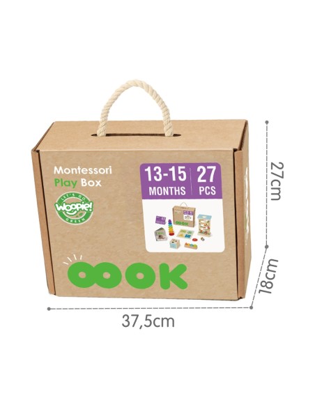 WOOPIE GREEN Pudełko Box 6w1 13-15m Montessori Edukacyjne Sensoryczne