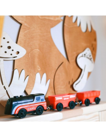 WOOPIE Zestaw Elektryczna Kolejka Farma Zwierzęta 70 Elementów