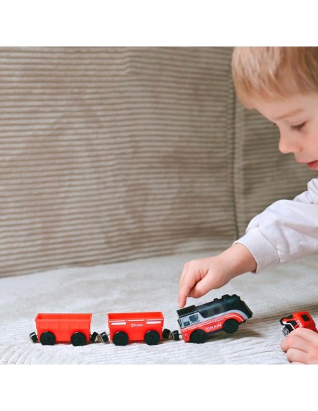 WOOPIE Zestaw Elektryczna Kolejka Farma Zwierzęta 70 Elementów