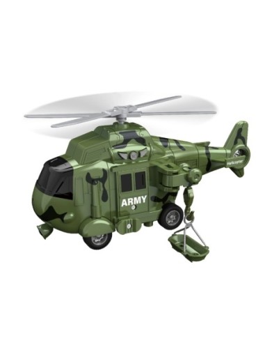 WOOPIE Zestaw Pojazdów Wojskowych z Wyrzutnią Czołg Helikopter 4SZT