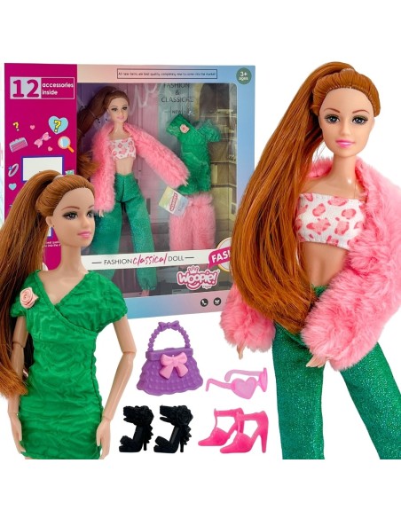 WOOPIE ROYAL Lalka Emi 30 cm - 12 Ukrytych Niespodzianek + Ubranka i Dodatki